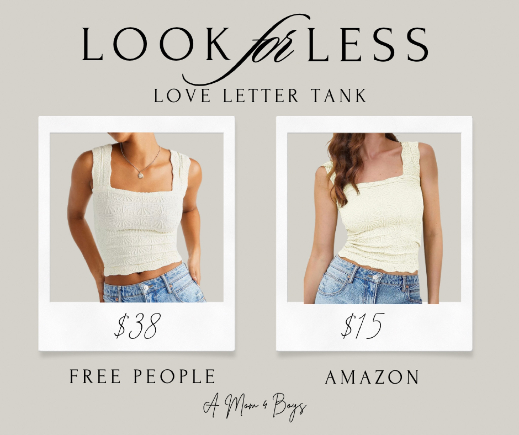 Look for Less: Square neck Cami 