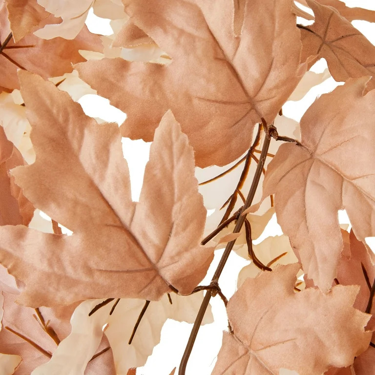 Maple & Oak Leaf Garland Decor, Cream & Tan, 6', Fall by Way To Celebrate | Walmart (US)