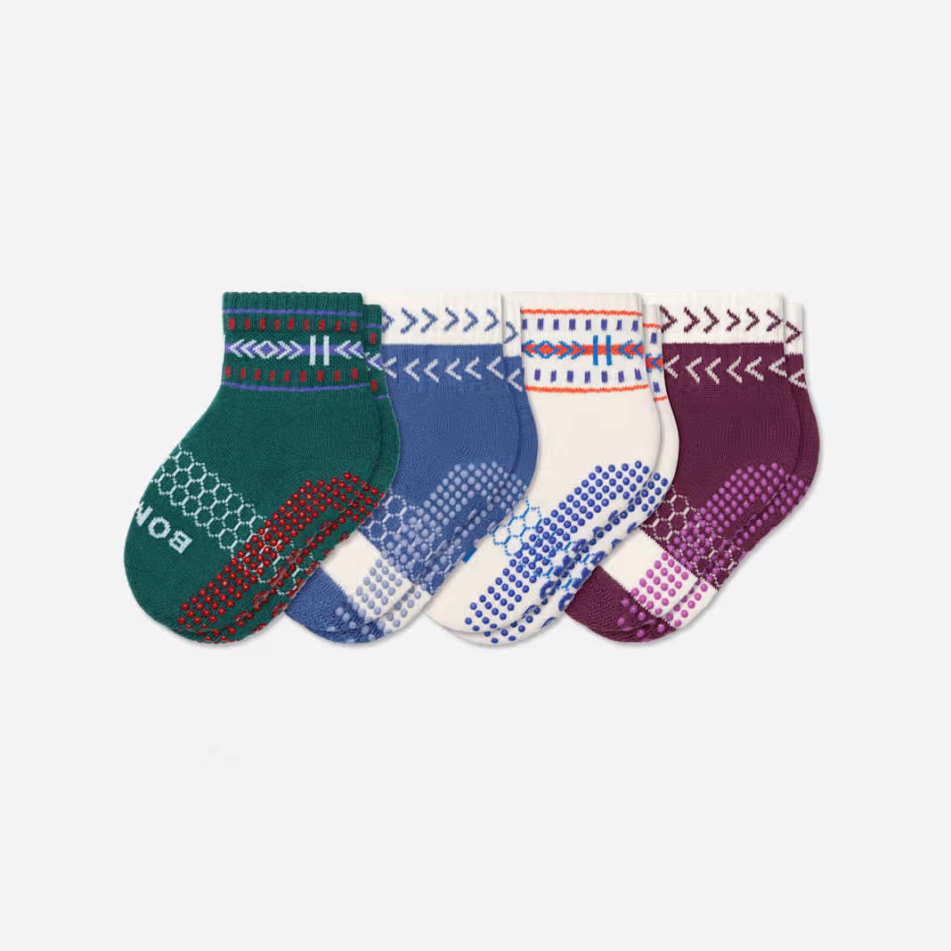 Toddler Holiday Gripper Calf Sock 4-Pack | Bombas