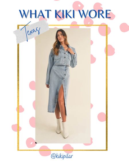 What I wore in TX
Texas
Fort Worth
What I packed for vacation 
Denim skirt
Denim jacket
Denim outfit 
Western outfit 
Outfit details 
Cowboy 
Cowgirl 
Cropped denim
Denim maxi
Festival outfit 

#LTKtravel #LTKFestival #LTKstyletip