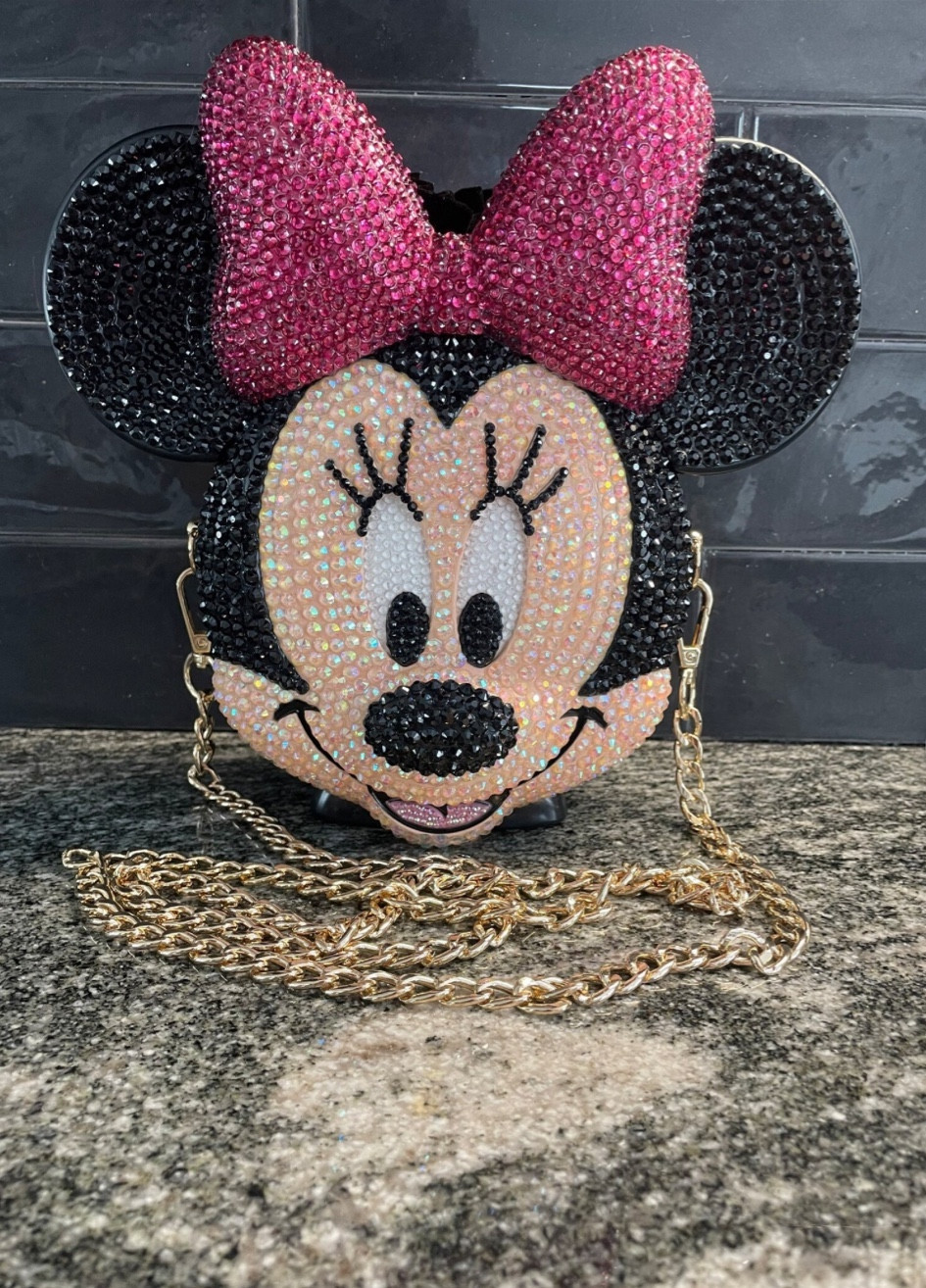 Disney Inspired Traditional Minnie Mouse solid raspberry rhinestone Bow Crossbody Purse

#LTKtravel #LTKfamily #LTKstyletip