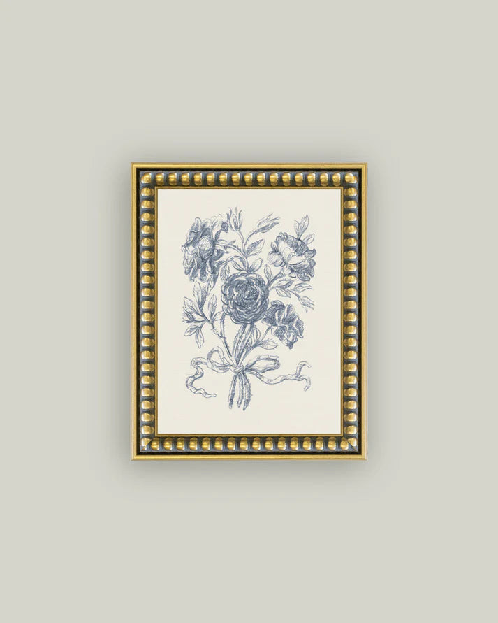 Blue Flower Sketch Framed Wall Art (two styles) | Wildfire Hygge Goods