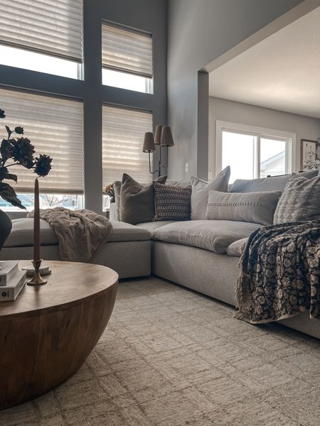 Living Room | Sofa Sectional | Coffee Table Decor | Floor Lamp | Vintage Throw | Decorative Pillows

#LTKhome #LTKstyletip