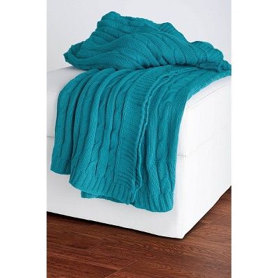 Cable Knit Sweater Throw - Rizzy Home | Target