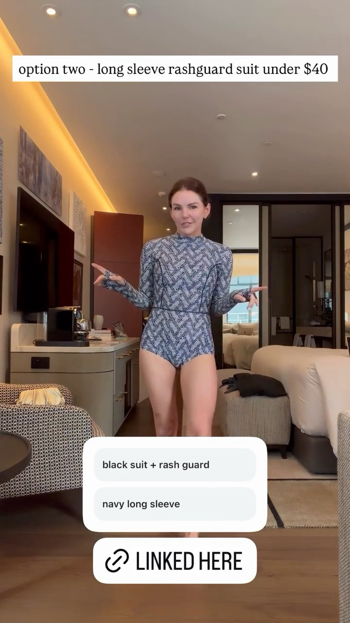 option two - long sleeve rashguard suit under $40

#LTKootd #LTKSwim #LTKgrwm