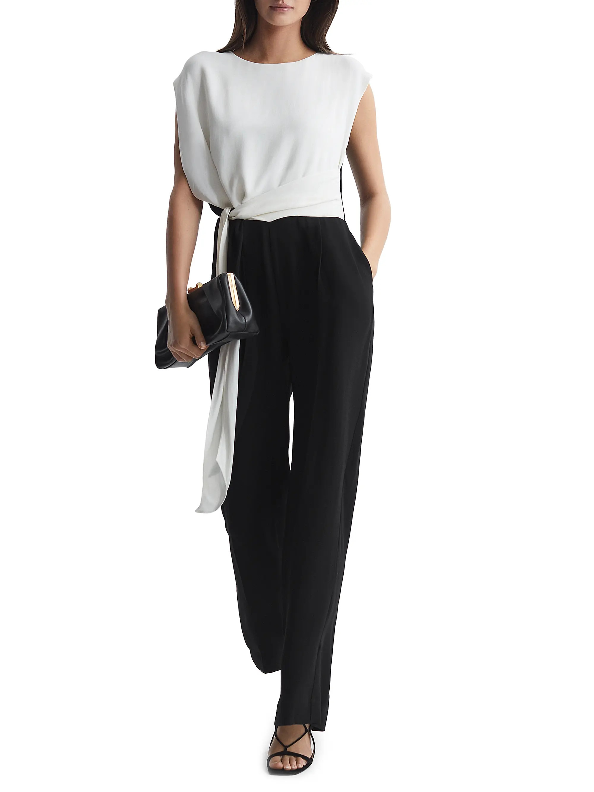 Alba Tie-Waist Crepe Jumpsuit | Saks Fifth Avenue