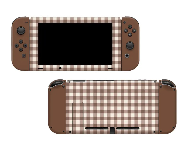 Coffee Theme Plaid Vinyl Skin Wrap for Nintendo Switch & Switch OLED - Made From Raw Material 3M ... | Etsy (US)