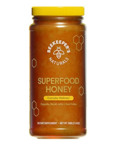 Superfood Honey by Beekeeper's Naturals - Bee Pollen, Royal Jelly, Propolis, Honey - Natural Energy, Immune Support, Mental Clarity, Athletic Performance (11.6 oz) | Amazon (US)