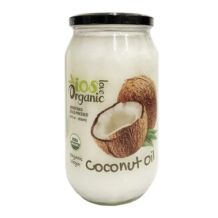IOS love Organic Virgin Coconut Oil Cold-Pressed - Natural Hair Oil Skin Oil and Cooking Oil with Fresh Flavor Non-GMO (Unrefined 29 Fl. Oz) | Walmart (US)