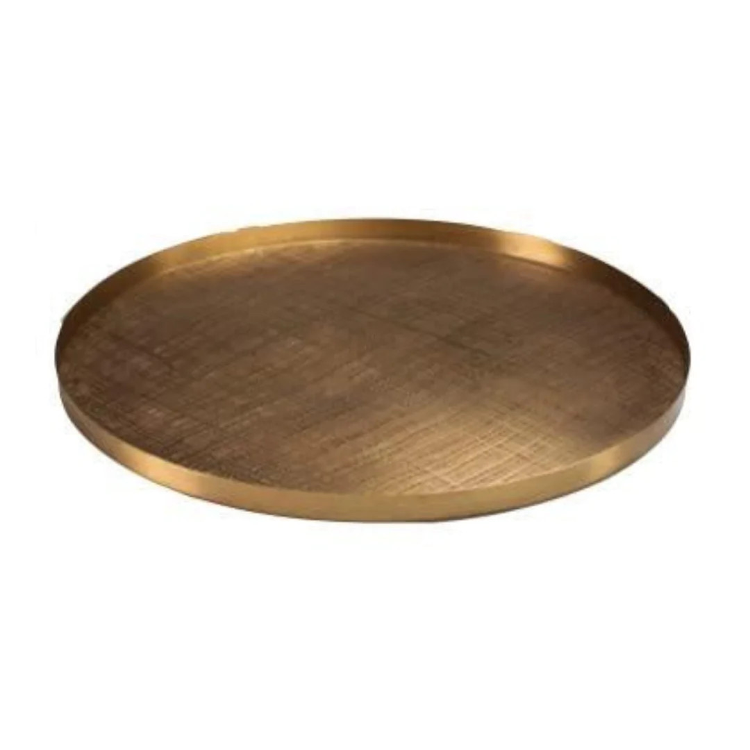 Antique Brass Etched Tray | Megan Molten