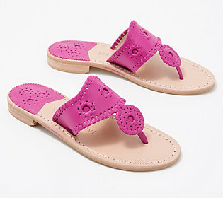 Jack Rogers Whipstitch Flat Sandal - Jack | QVC