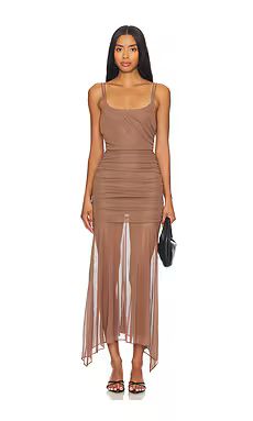 NBD x Maggie MacDonald Aine Maxi Dress in Brown from Revolve.com | Revolve Clothing (Global)