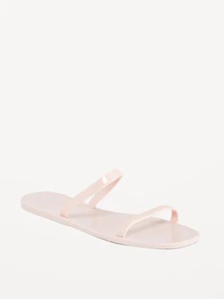 Shiny-Jelly Slide Sandals for Women | Old Navy (US)