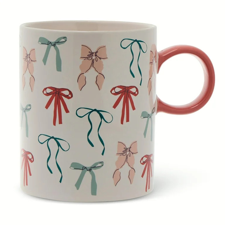 Thyme & Table Taza de Gres con Lazos Rosados de 15,2 fl oz | Walmart (US)