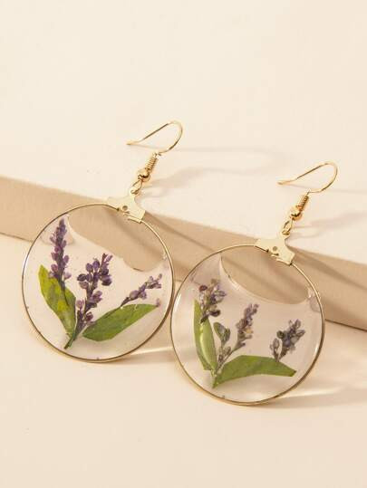Pressed Flower Drop Earrings | SHEIN