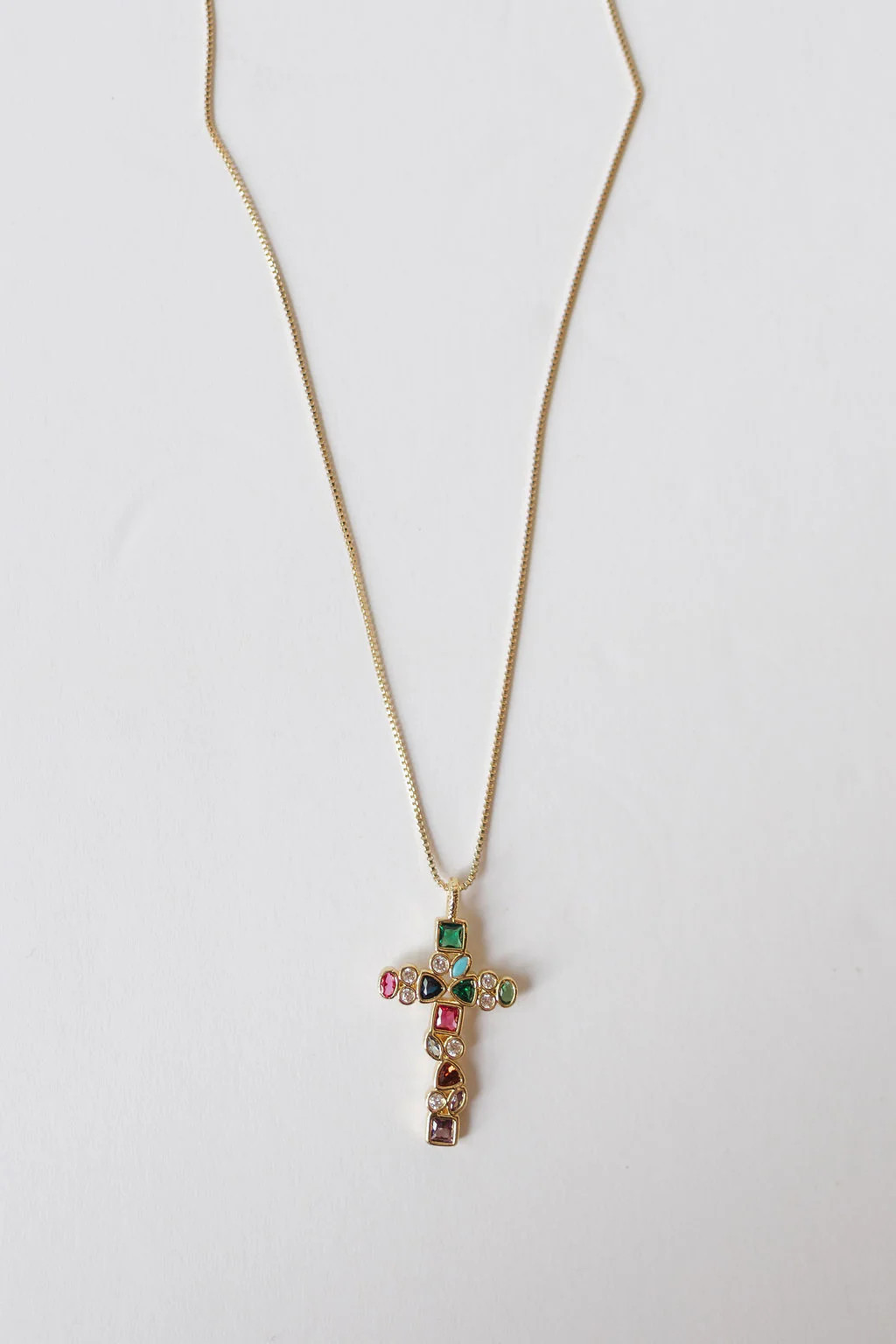 mosaic cross necklace | mode