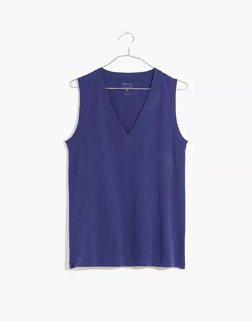 Whisper Cotton V-Neck Tank | Madewell