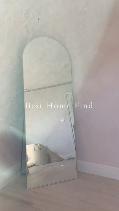 One of my best home finds 🪞 Great price, sleek design oversized full length mirror and high quality glass! Love the arch shape! 

Comes in 3 sizes. Mine as seen here is a 71 x 26  

#LTKVideo #LTKhome #LTKfindsunder100