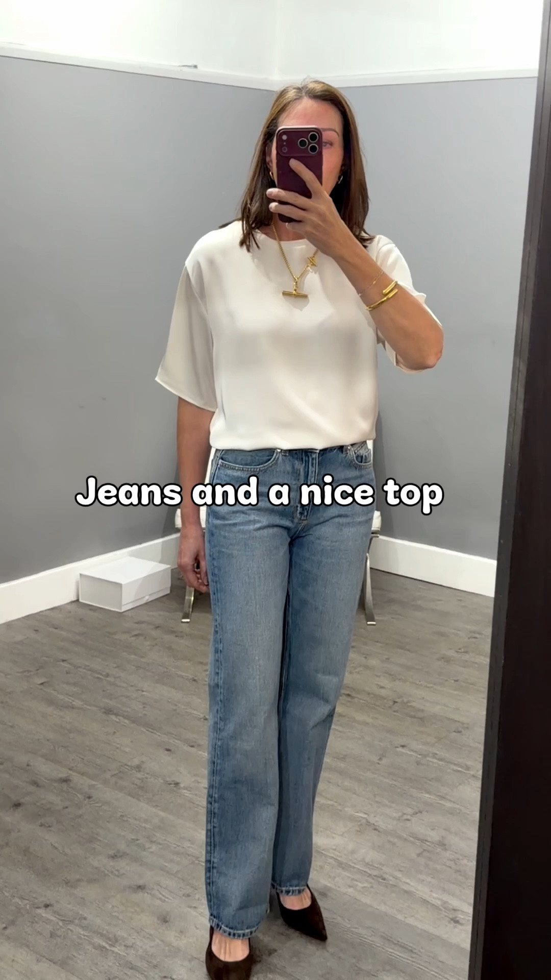 I love to keep styling as simple as possible and it doesn’t get more simple than this jeans and nice top combo. 
These satin tees are beautiful and only £25. They come in 5 colours and I always feel great in them. The Jeans are my newest find and I’m so pleased with them. The perfect relaxed straight cut, they’re high waisted, really comfy and keep their shape. 
These brown suede slingbacks sold out instantly but I’ve found an exact alternative,
I wear M top, size 36 jeans

#LTKstyletip #LTKspring #LTKuk