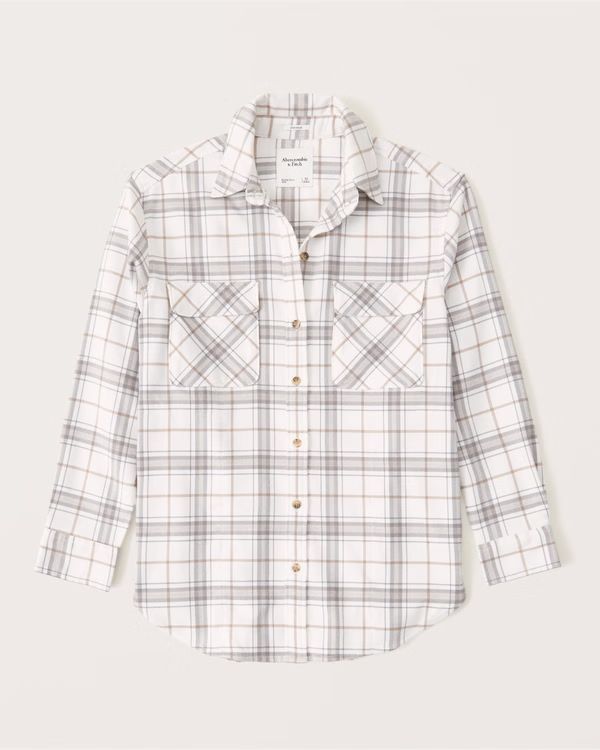 Women's Oversized Flannel Shirt Jacket | Women's Fall Outfitting | Abercrombie.com | Abercrombie & Fitch (US)