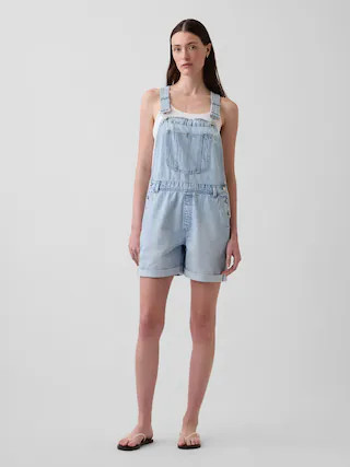 UltraSoft Denim Loose Shortalls | Gap (US)