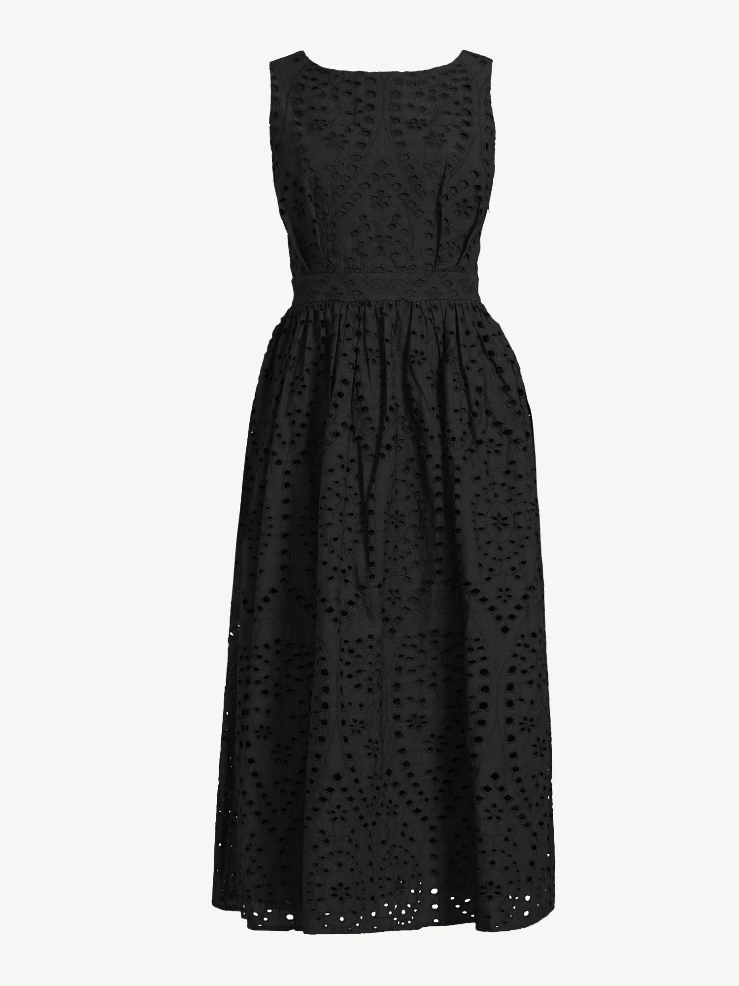 Scoop Women's Eyelet Midi Dress | Walmart (US)