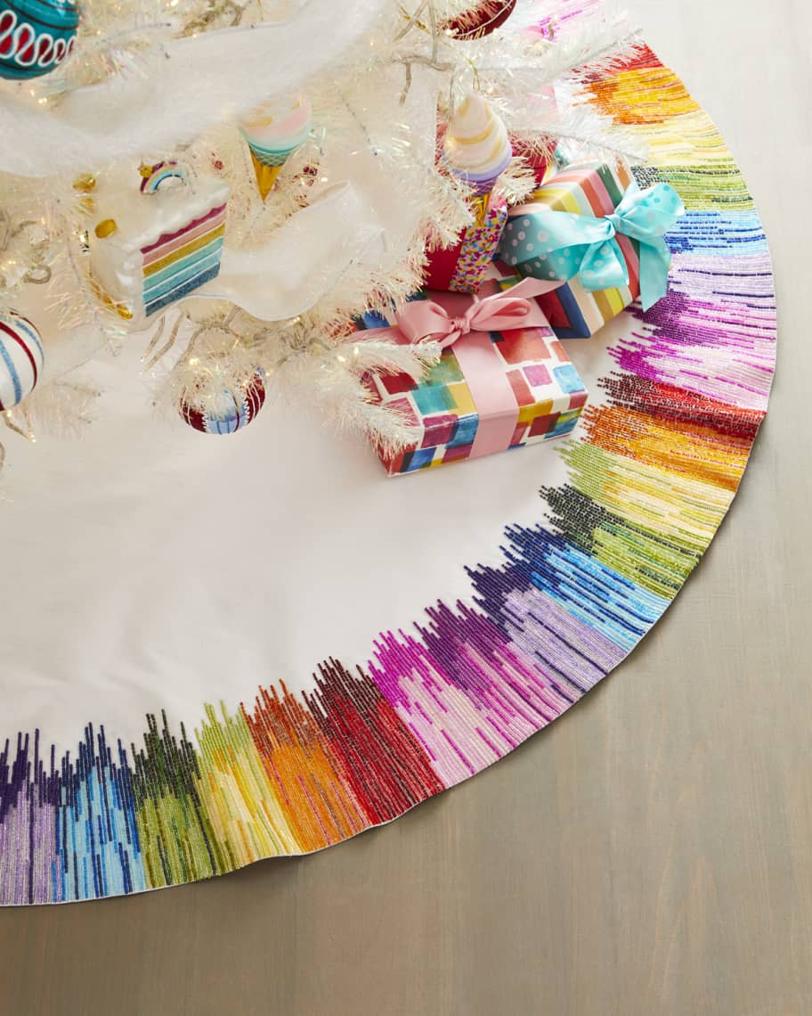 Rainbow Ombre Tree Skirt | Horchow