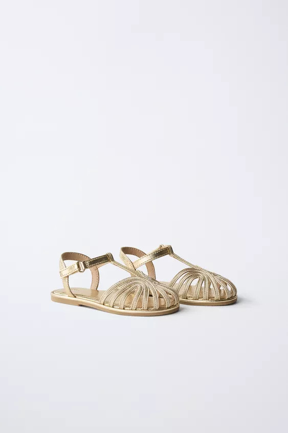 METALLIC FISHERMAN SANDALS | Zara US