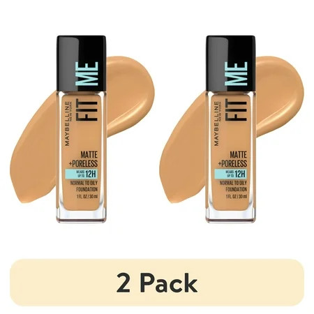 (2 pack) Maybelline Fit Me Matte Liquid Foundation Makeup 332 Golden Caramel 1 fl oz | Walmart (US)