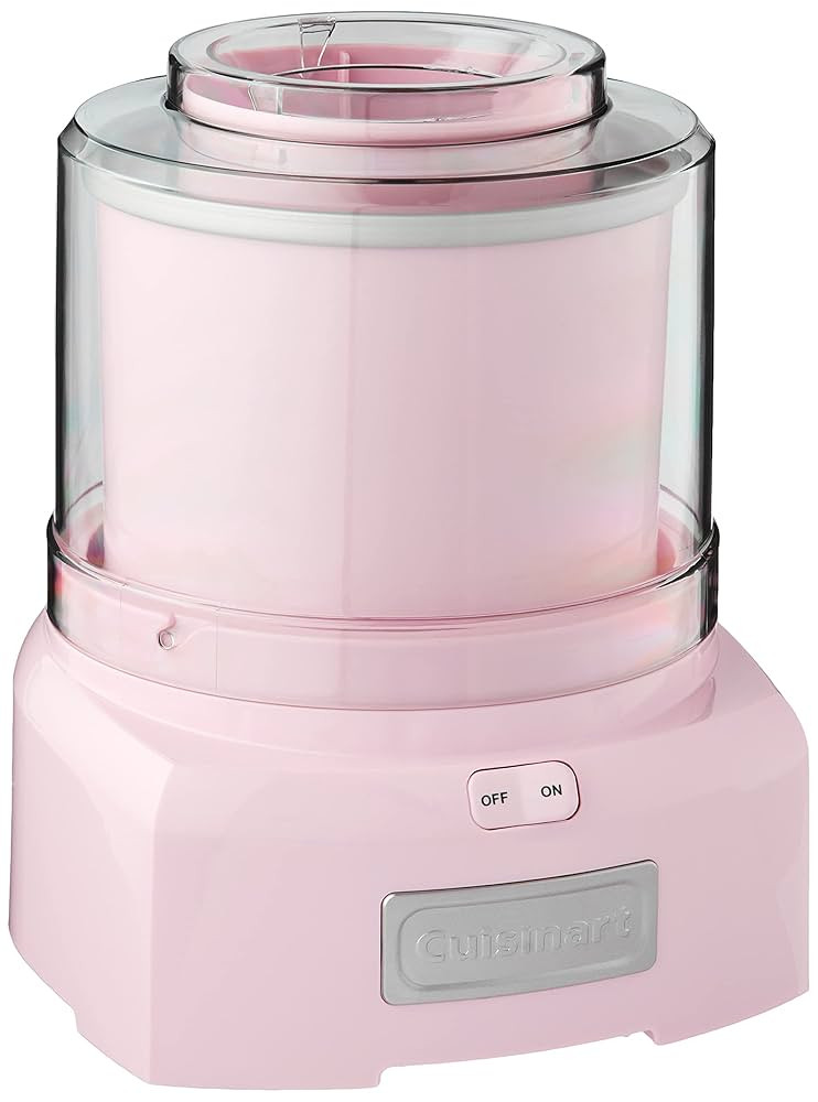 Cuisinart ICE-21PKP1 Frozen Yogurt - Ice Cream & Sorbet Maker, Pink, 1.5 Quart | Amazon (US)