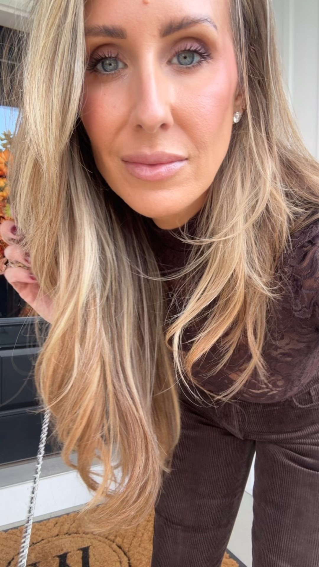  Chocolate brown lovers 
Size medium top 
Size 8 bottoms 

#LTKMidsize #LTKFallSale #LTKOver40