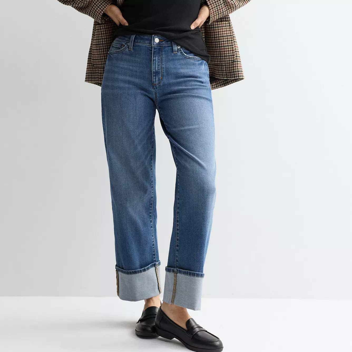 Women's Sonoma Goods For Life® High Rise Wide Leg Cuff Jeans | Kohl's