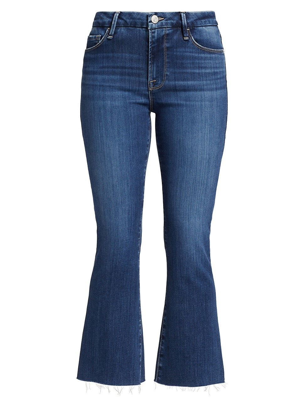 Women's Le Crop Mini Raw-Edge Boot-Cut Jeans - Lupine - Size 31 | Saks Fifth Avenue