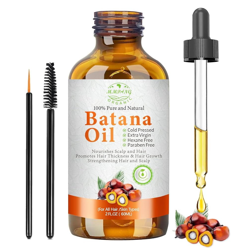 Batana Oil for Hair Growth Organic Raw Batana Hair Oil Natural Cold Pressed Pure Glass Bottle Oil... | Amazon (US)