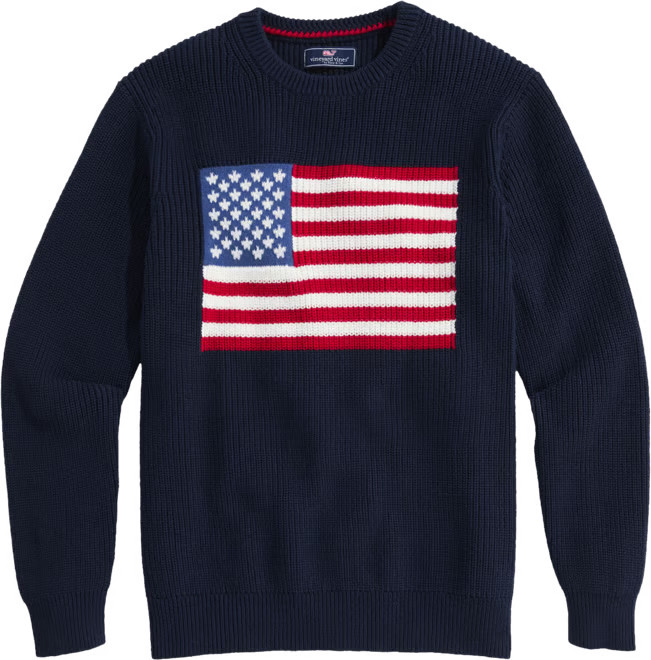 American Flag Cotton Crewneck Sweater | vineyard vines