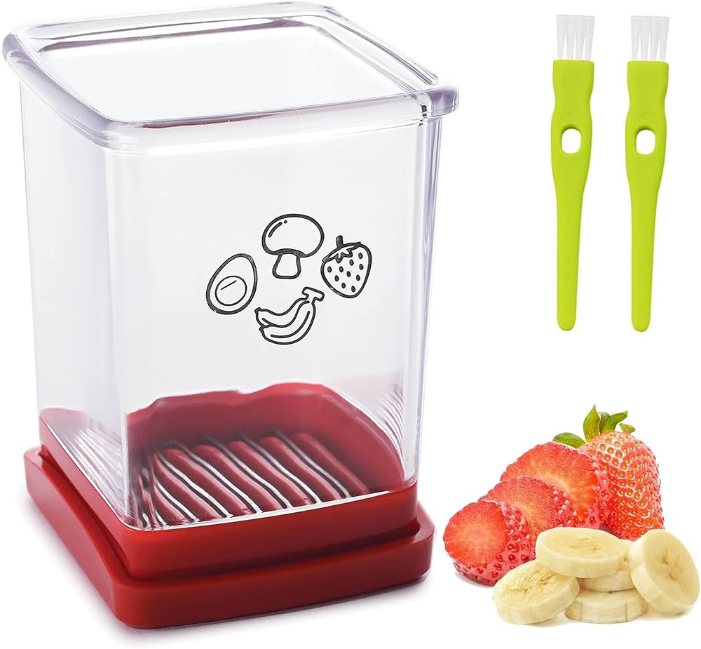 Cup Slicer Fruit, Stainless Steel Strawberry Slicer Egg Slicers Banana Slicers, Fruit & Vegetable... | Amazon (US)