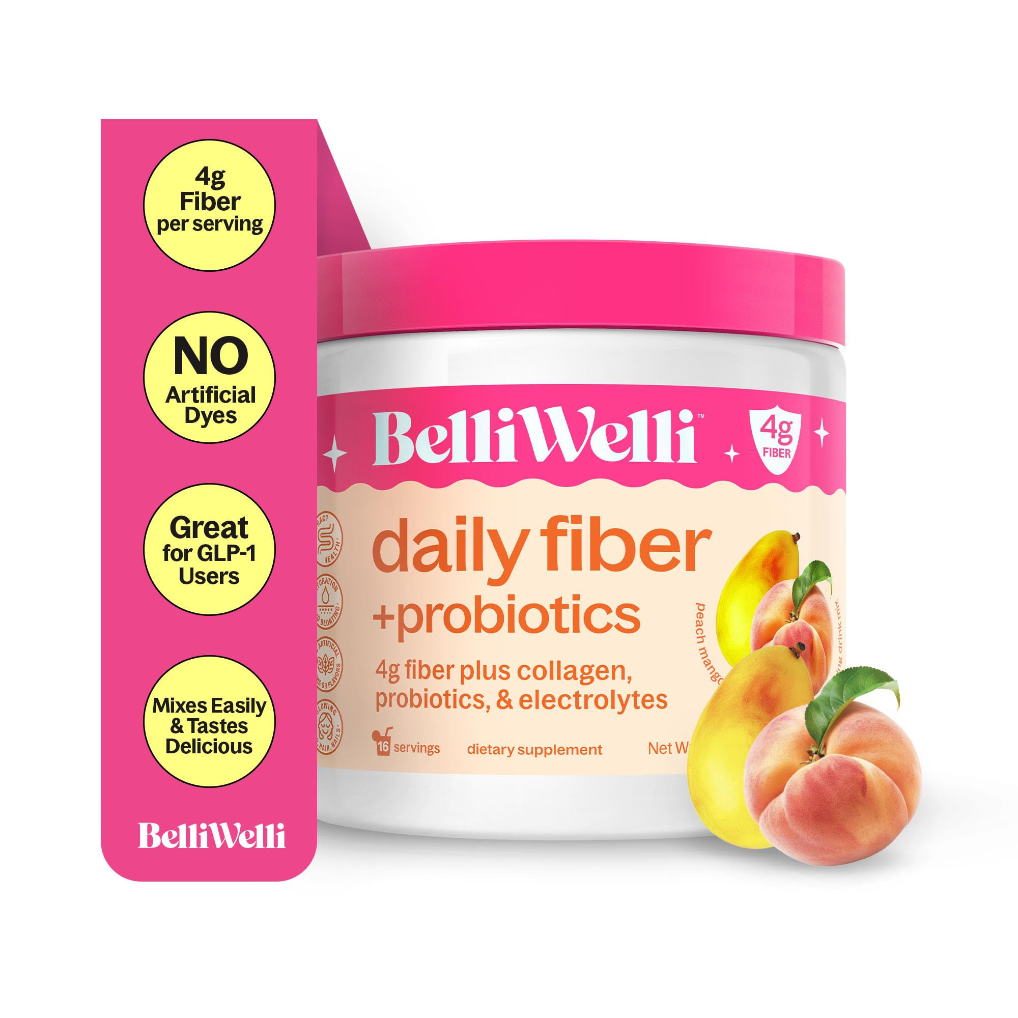 BelliWelli Fiber Supplement for Women & Men – Premium Daily Fiber Powder from Organic Acacia wi... | Amazon (US)
