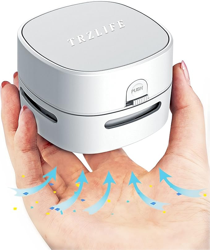 TRZLIFE Desk Vacuum Cleaner, Upgraded Mini Desktop Vacuum AA Battery More Durable Desk Accessory ... | Amazon (US)