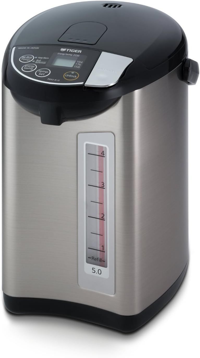Tiger PDU-A50U-K Electric Water Boiler and Warmer, Stainless Black, 5.0-Liter | Amazon (US)