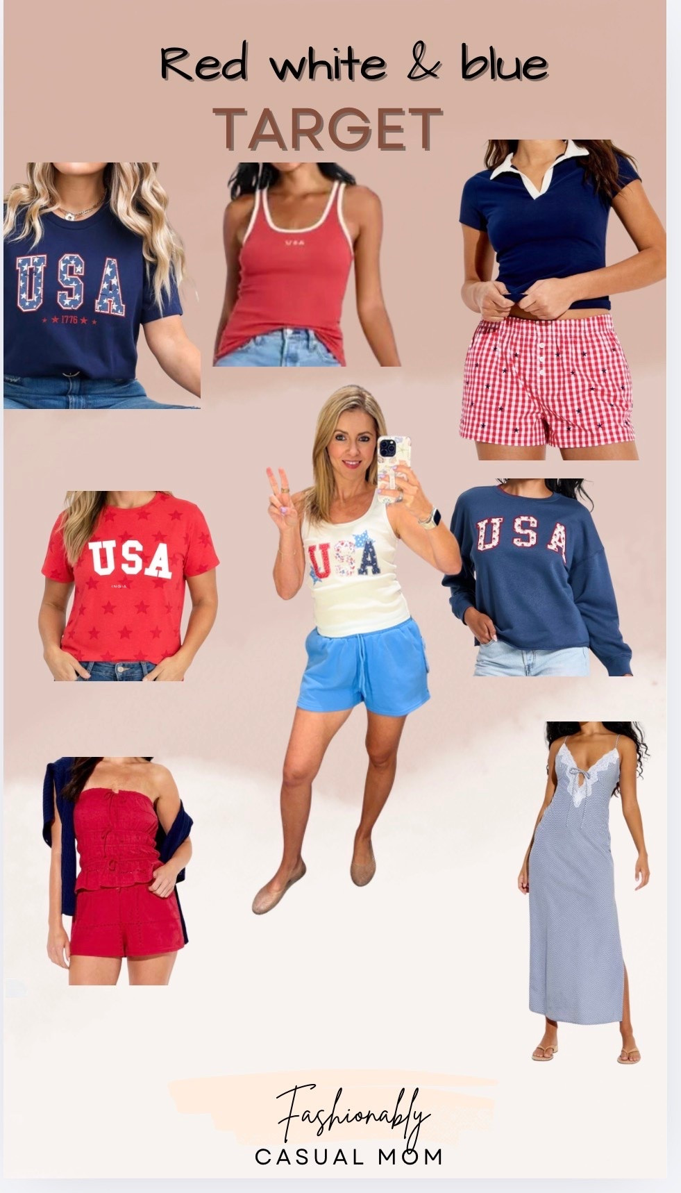 Red white and blue perfect for summer, 4th of July or repping for the USA fifa games

#LTKootd #LTKActive #LTKgrwm