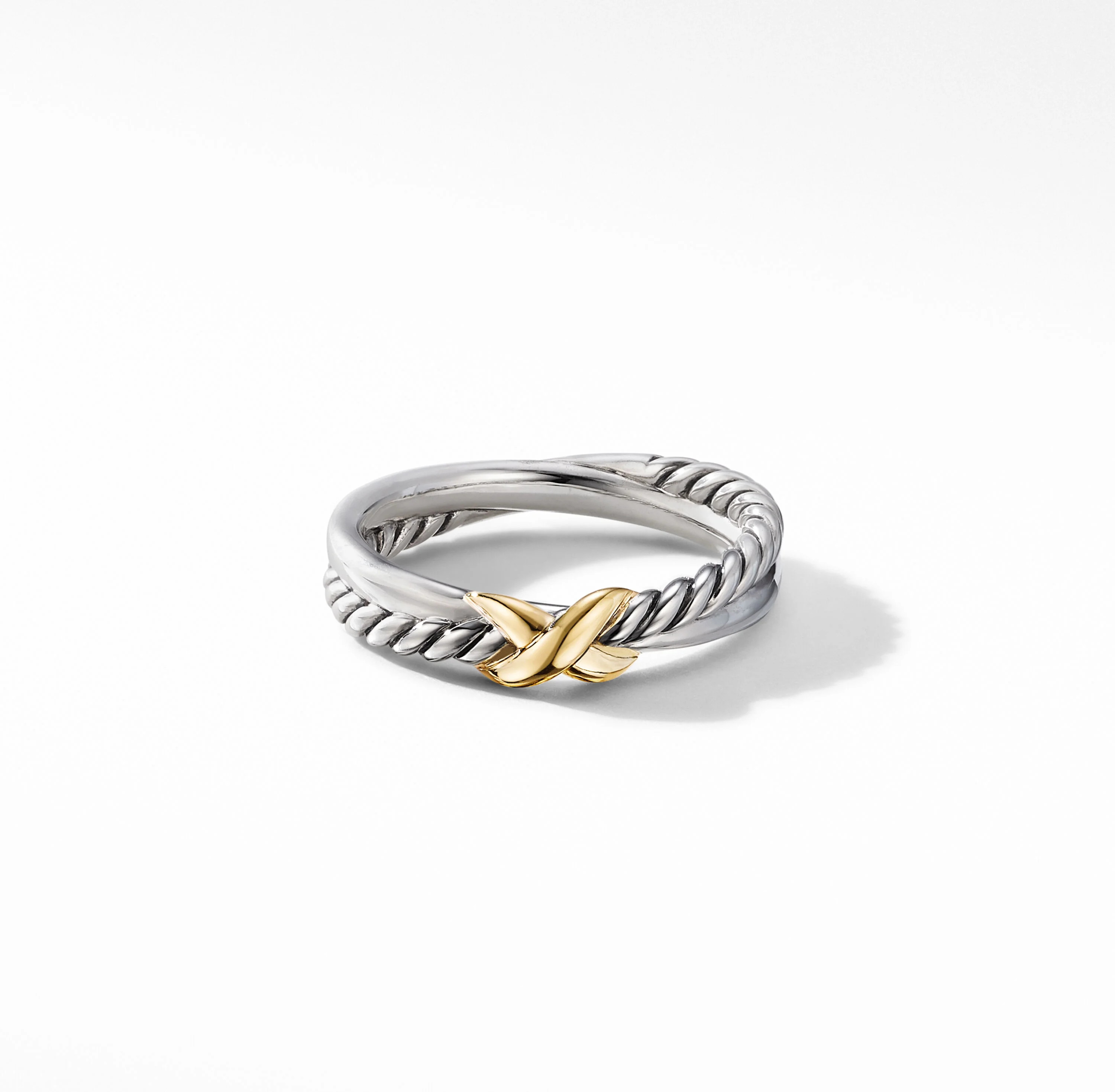 David Yurman | Petite X Ring with 18K Yellow Gold | David Yurman