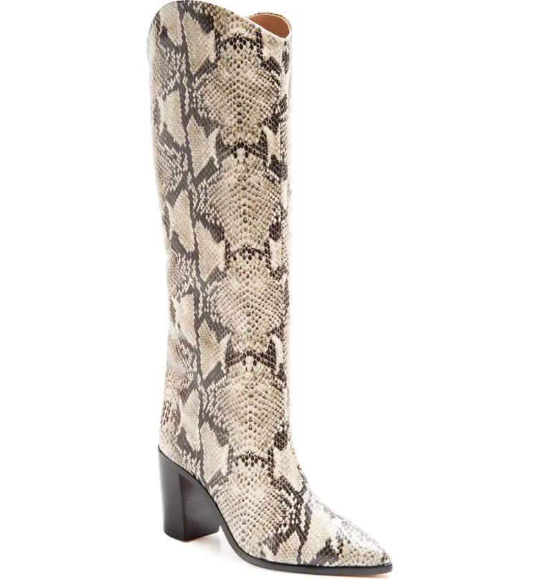 Maryana Block Pointed Toe Knee High Boot (Women) | Nordstrom