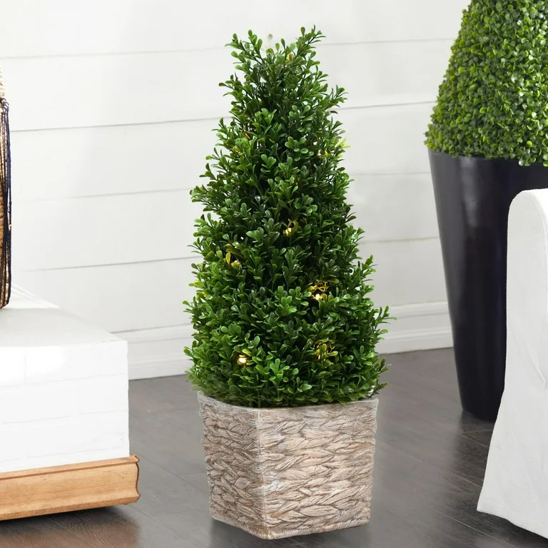 Better Homes & Gardens Outdoor Solar 23" Natural Orange Jasmine Tall Garden Topiary Décor | Walmart (US)