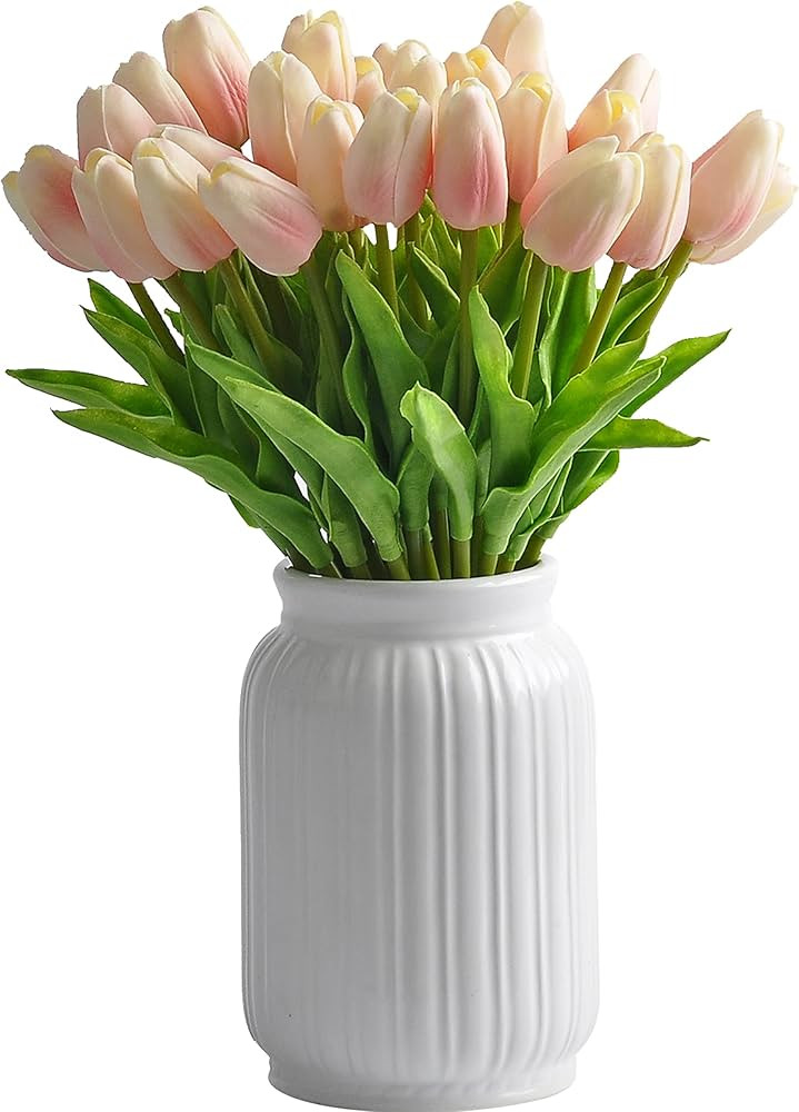 cn-Knight 30pcs Artificial Tulip Real Touch Flower for Wedding Home Decor Centerpiece | Amazon (US)