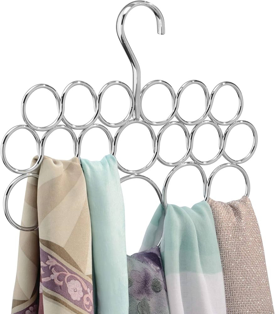iDesign Axis Metal Loop Scarf Hanger, No Snag Closet Organization Storage Holder for Scarves, Men... | Amazon (US)