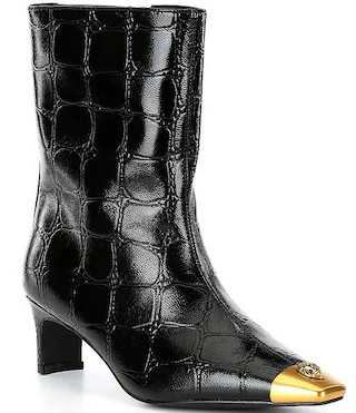 Regent Ankle Crocodile Print Leather Boots | Dillard's