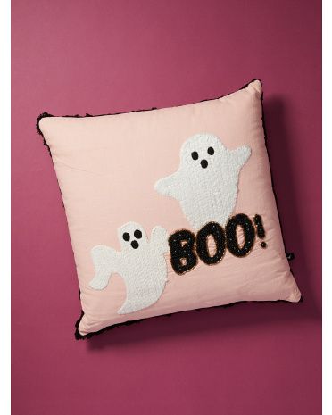 Made In India 20x20 Pastel Boo Ghosts Pillow | HomeGoods