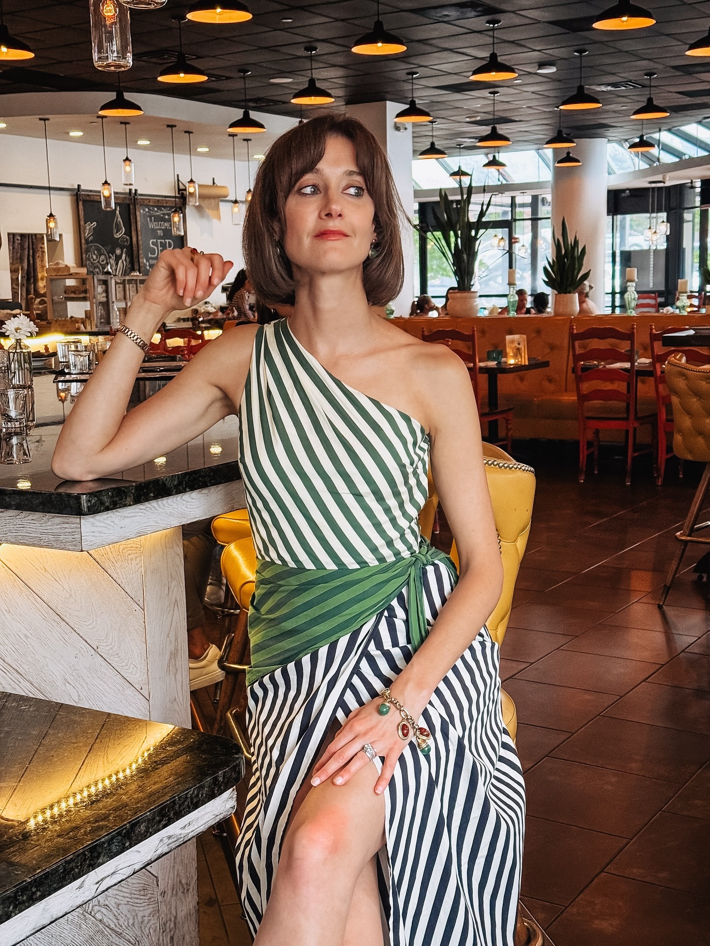 This striped dress with a built in scarf detail can do no wrong. 👌

#LTKSeasonal #LTKShoeCrush #LTKOver40