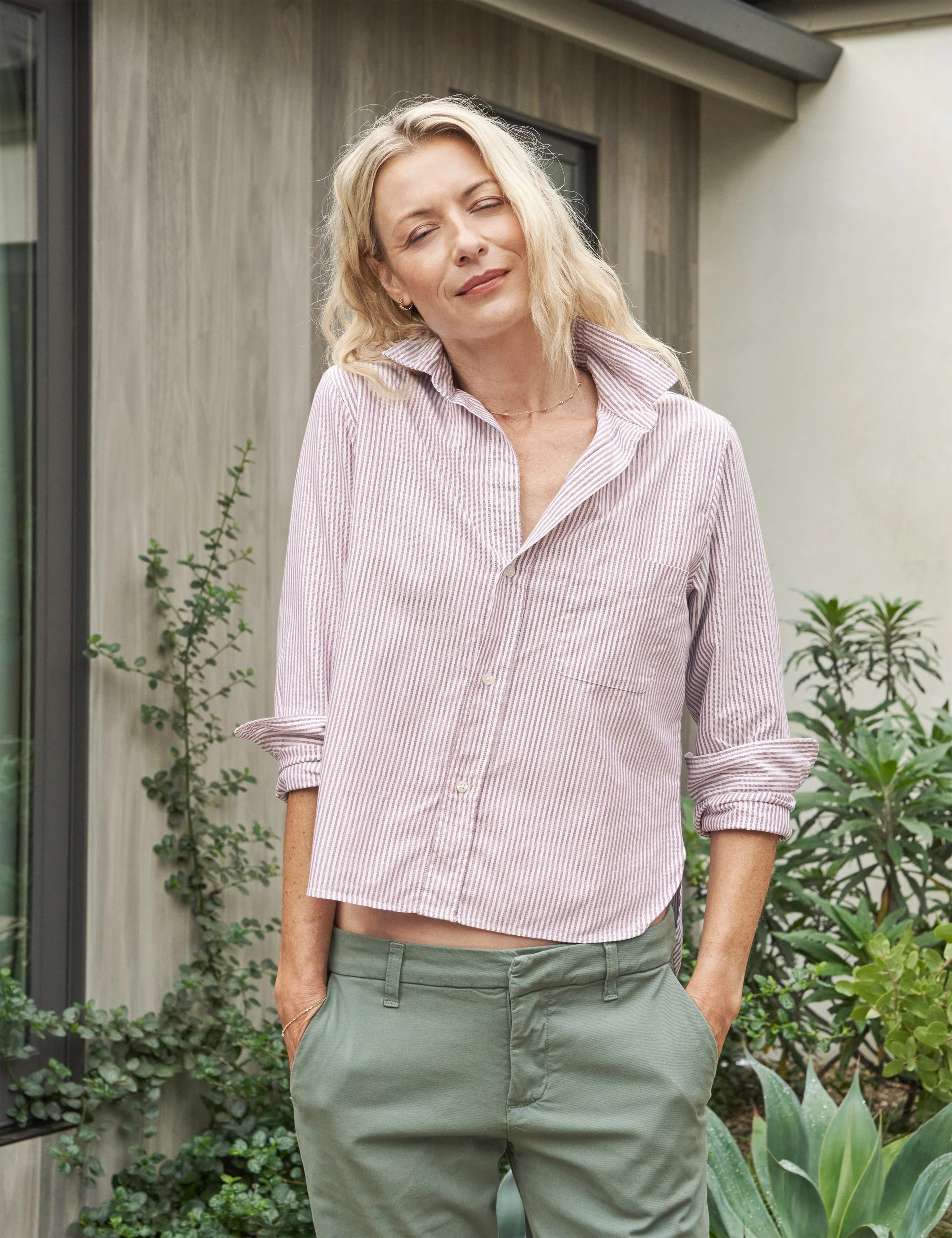 SILVIO Wine Stripe, Italian Oxford | Frank & Eileen