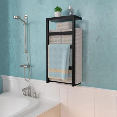 Bamboo Wall Blanket Ladder, 4-Tier Towel Racks, Blanket Holder With Anti-Slip Construction Home Decor, Decorative Blanket, Quilt, Towel, Scarf Ladder | Wayfair North America